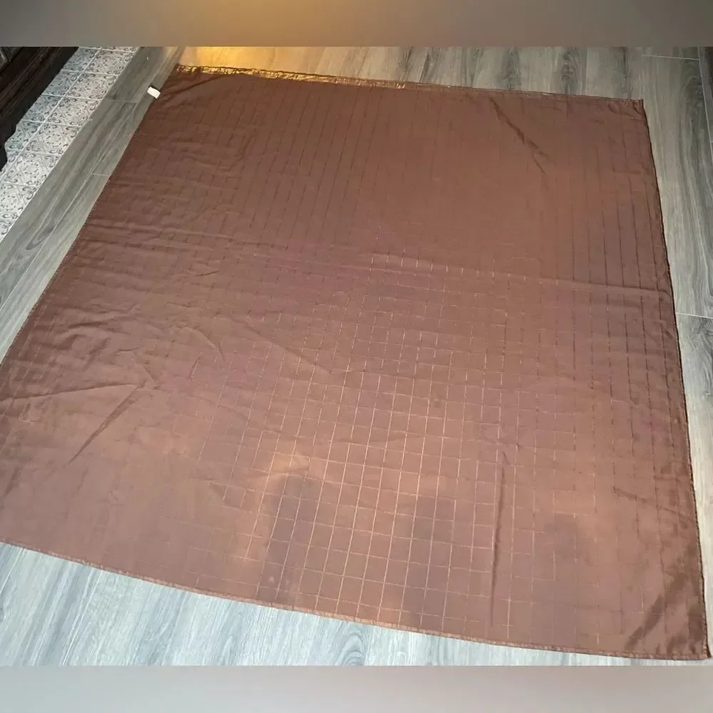 🔥❤️🔥 72” Fabric Shower Curtain Expresso Brown Textured Embroidery Geomet…